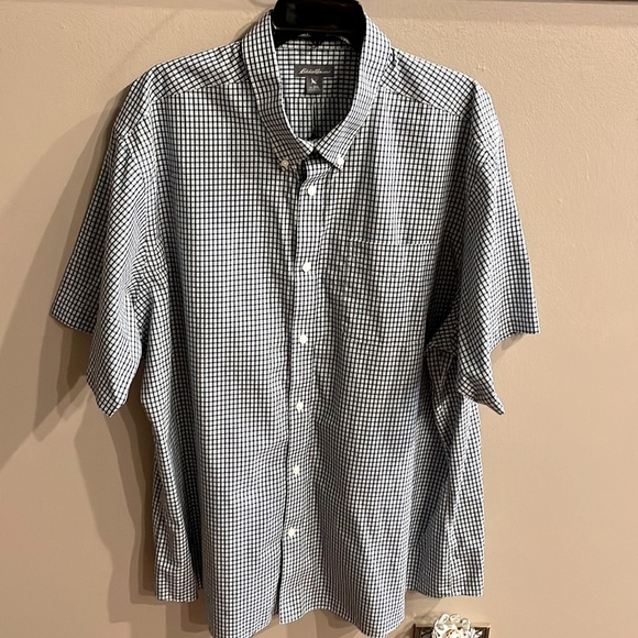 Eddie Bauer NWOT men’s wrinkle free RELAXED fit button down plaid shirt 2XL - Picture 6 of 12